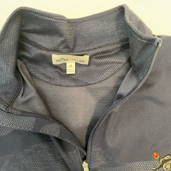 Peter Millar Navy Camo Quarter-Zip | Medium - Picture 4 of 4